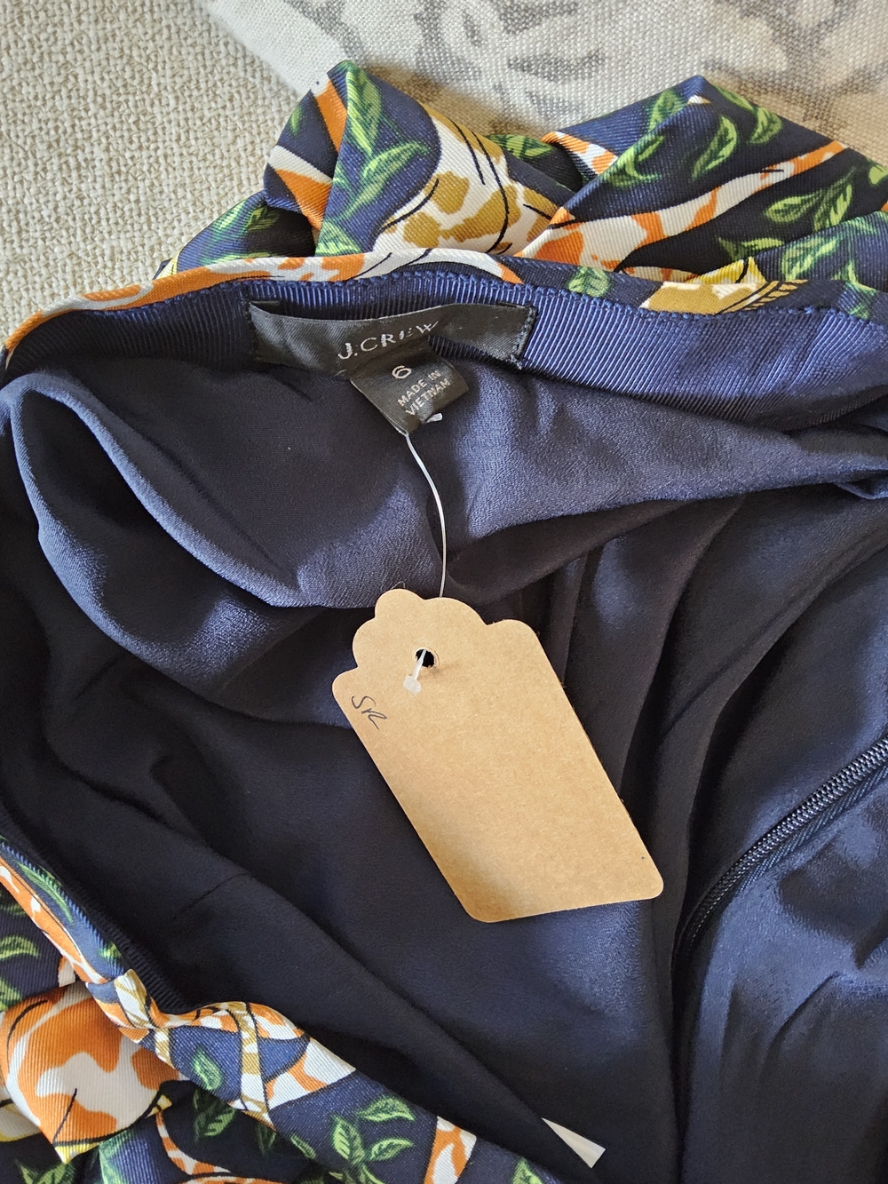 SET - J. Crew Navy A-Line Midi Skirt Giraffe Print|| Size 8 Top/ Size 6 Skirt - Picture 2 of 4